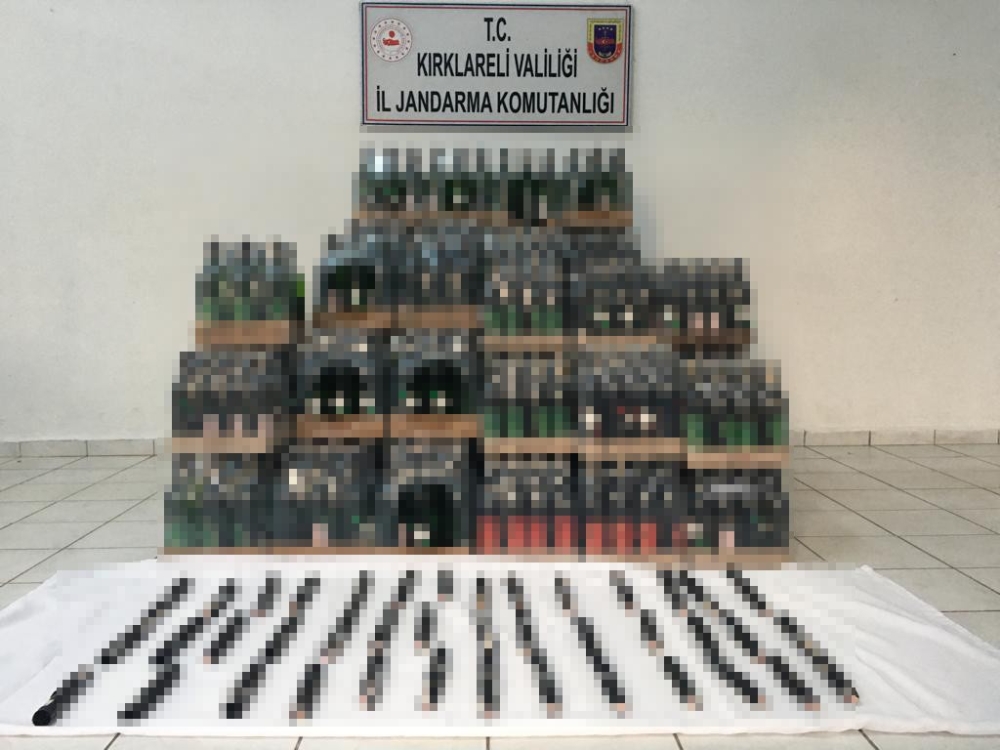 Kırklarelide 643 Litre Kaçak İçki Ele Geçirildi