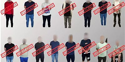 Kırmızı bültenle aranan 13 kişi yakalanarak Türkiye'ye getirildi