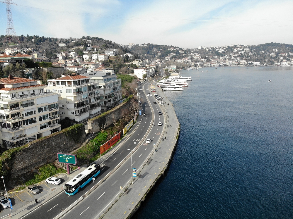 Kısıtlamada Bebek sahili böyle görüntülendi
