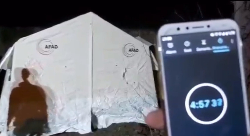 Komandolar eksi 10 derecede 5 dakikanın altında çadır kuruyor