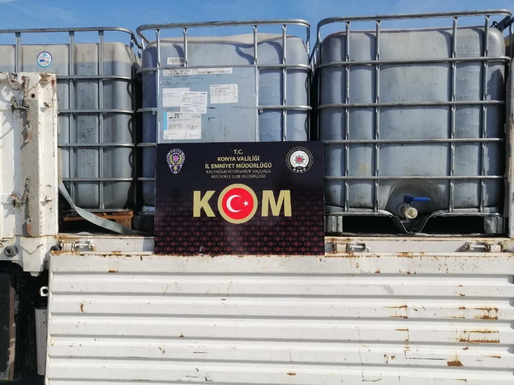 Konya’da 32 bin litre kaçak akaryakıt ele geçirildi