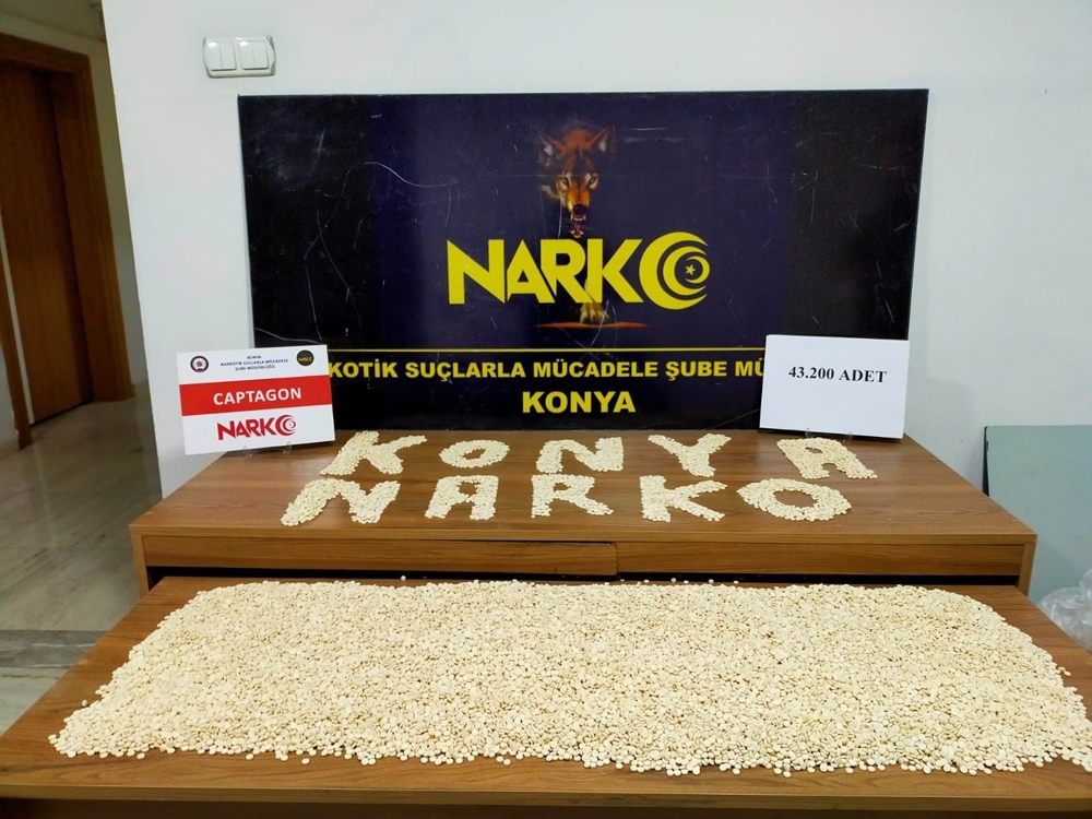 Konya’da 54 bin uyuşturucu hap ele geçirildi