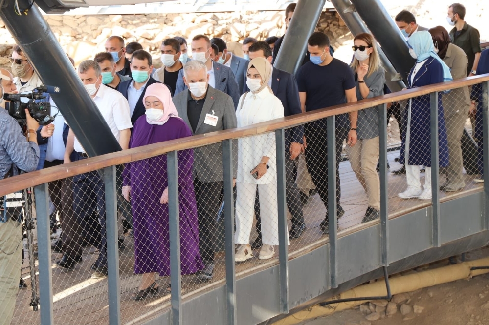 Korona virüsü yenen Binali Yıldırım ve eşi Semiha Yıldırım Göbeklitepe’yi gezdi