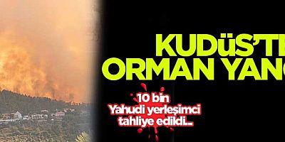 Kudüs'te orman yangını! 10 bin işgalci Yahudi tahliye edildi...