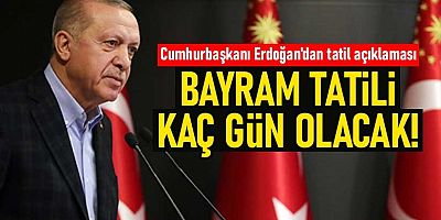Kurban Bayramı tatili kaç gün olacak? Erdoğan'dan açıklama var   