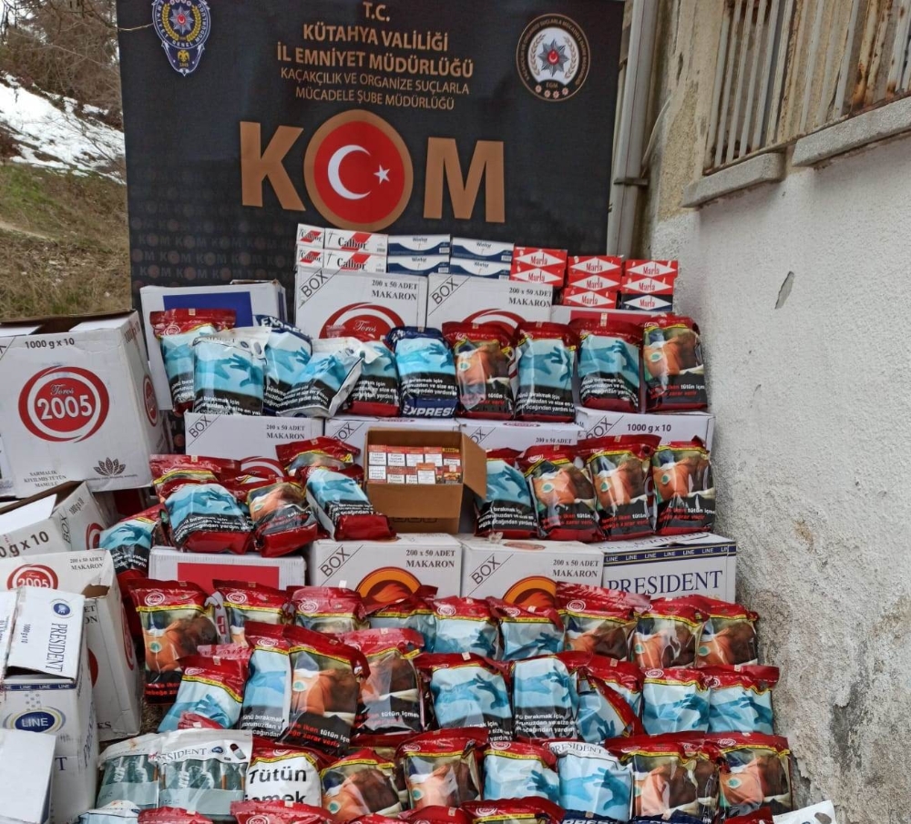 Kütahya’da kaçak tütün operasyonu