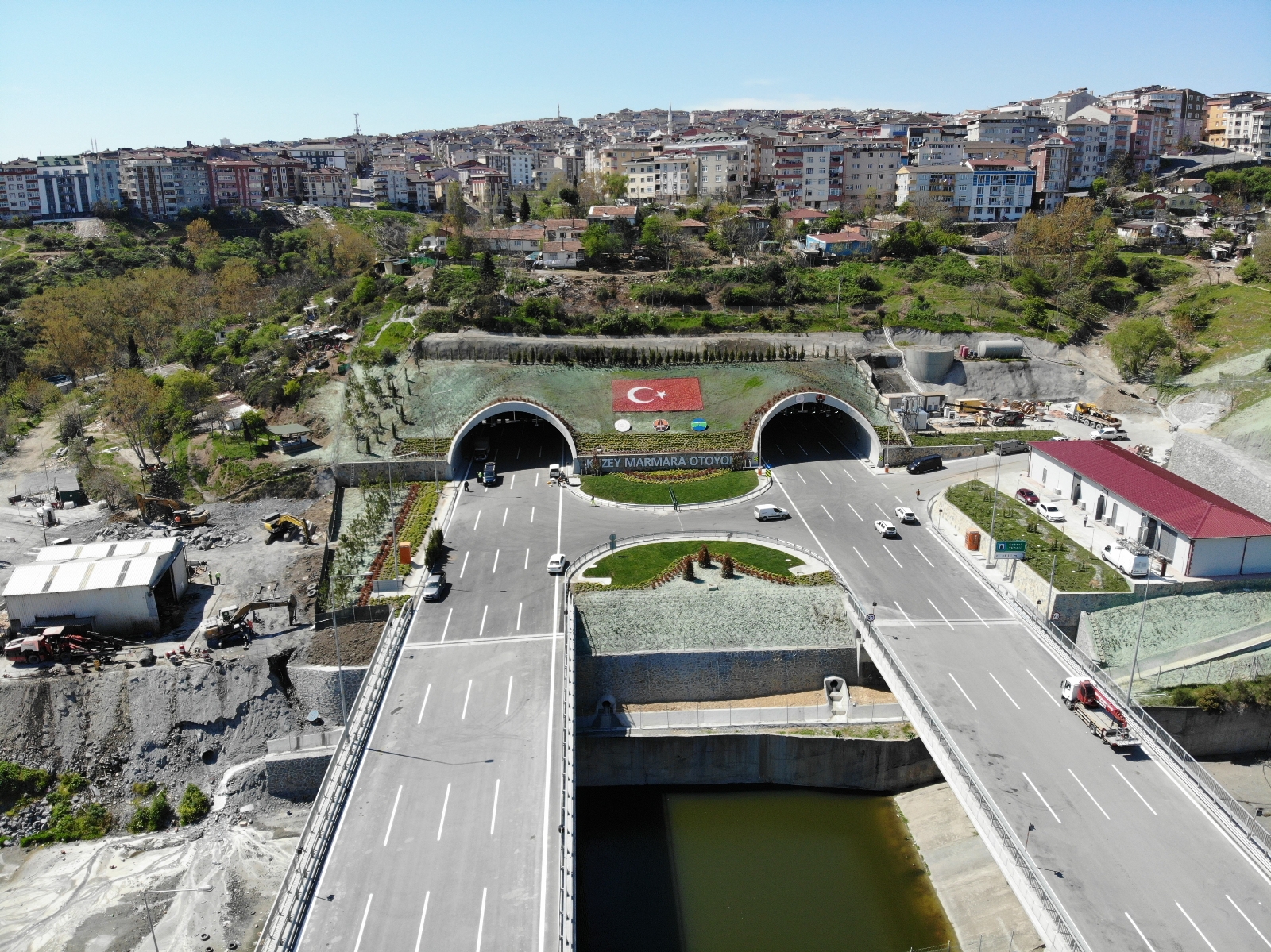 Kuzey Marmara Otoyolu’nun 7’nci kesimi havadan görüntülendi
