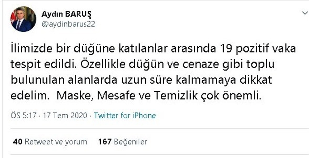Malatya’da düğüne katılan 19 kişide Covid-19 tespit edildi