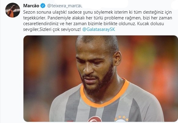 Marcao’dan taraftara teşekkür