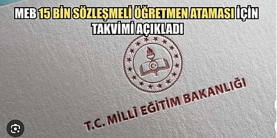 MEB 15 Bin Sözleşmeli Öğretmen Ataması İçin Başvuruları Başlattı