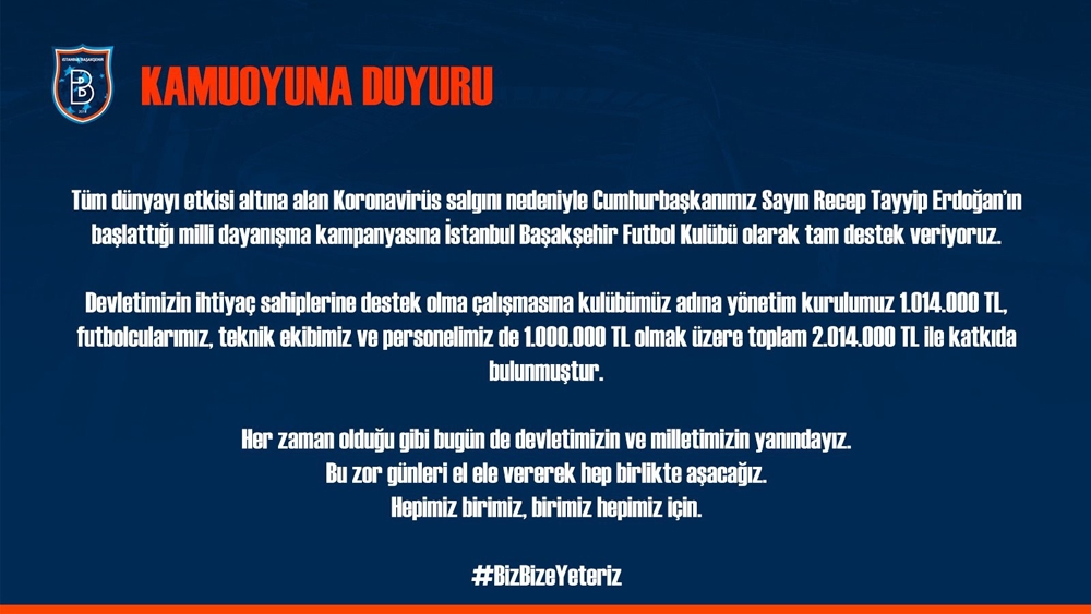 Medipol Başakşehir’den dayanışma kampanyasına tam destek