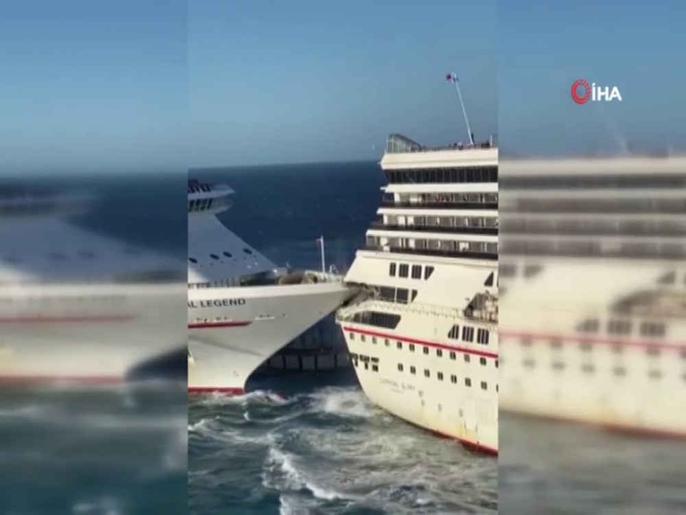 Meksikada İki Lüks Yolcu Gemisi Çarpıştı