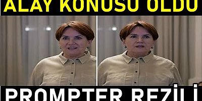 Meral Akşener'in prompteri alay konusu oldu