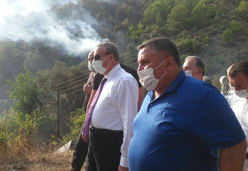 Mersin’deki yangında ev ve seralar da zarar gördü