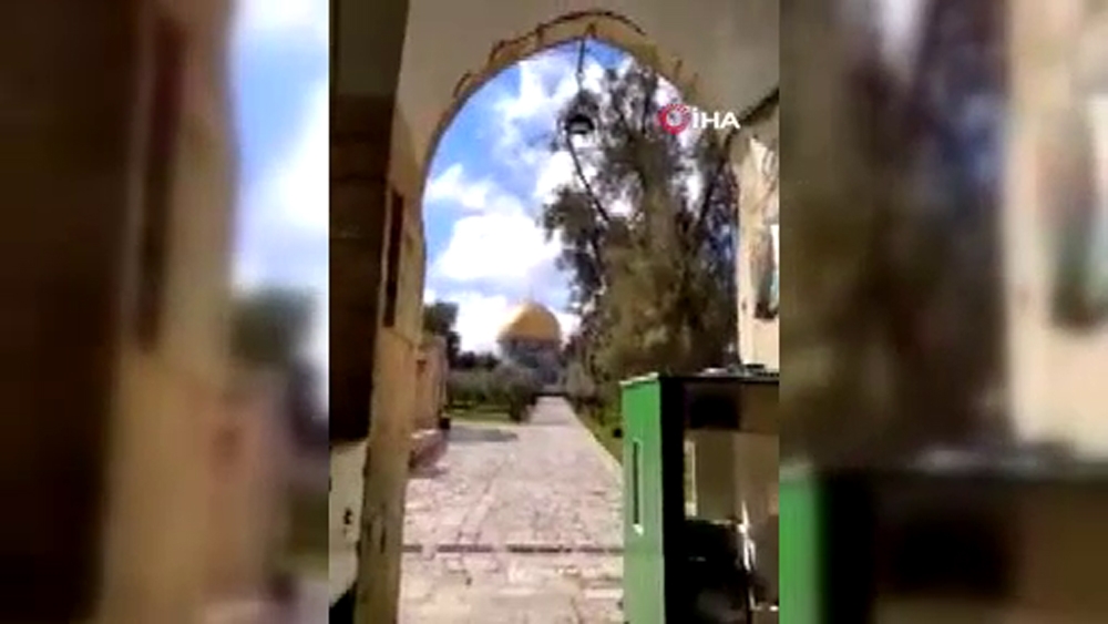 Mescidi Aksa kapatılmasının ardından görüntülendi