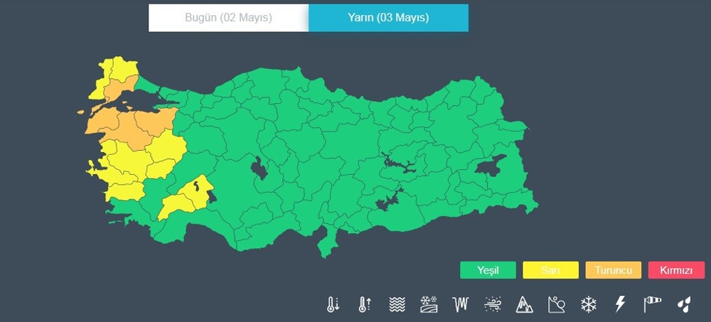 Meteorolojiden turuncu uyarı