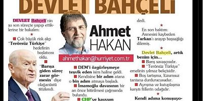MHP’den Ahmet Hakan’a teşekkür!