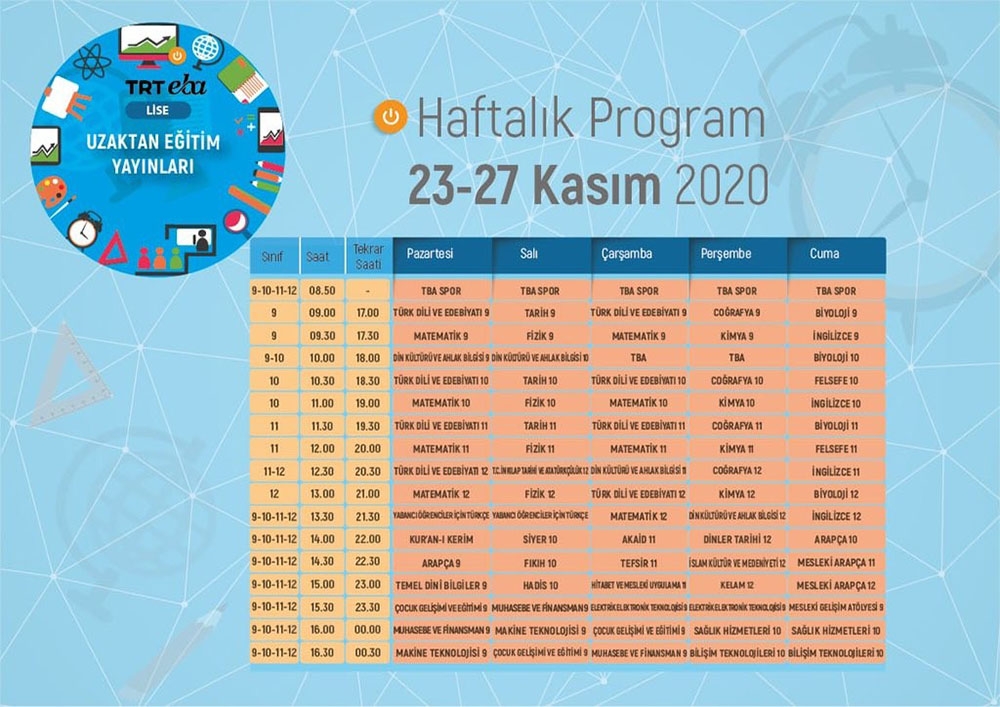 Milli Eğitim Bakanlığı ara tatil sonrası ilk haftanın programını paylaştı