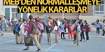 Milli Eğitim Bakanlığı kademeli normalleşmeye yönelik kararlarını açıkladı