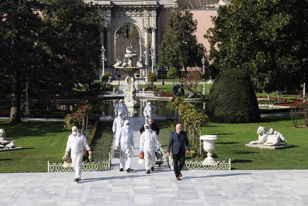 Milli Saraylarda korona virüsüne karşı milli önlem