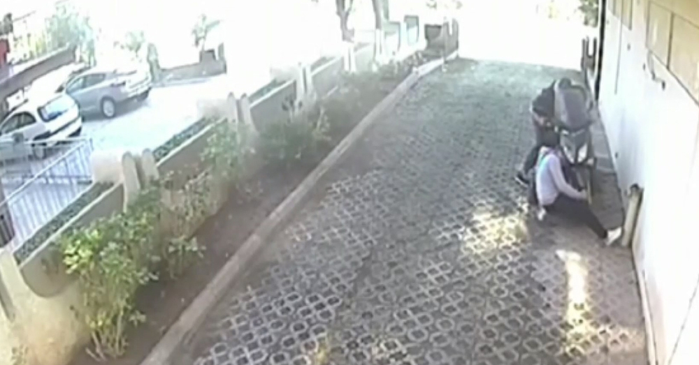 Motoru sürükleyerek böyle çaldılar