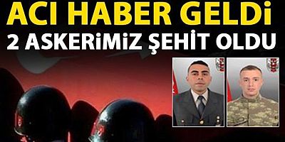 MSB acı haberi duyurdu: 2 askerimiz şehit oldu
