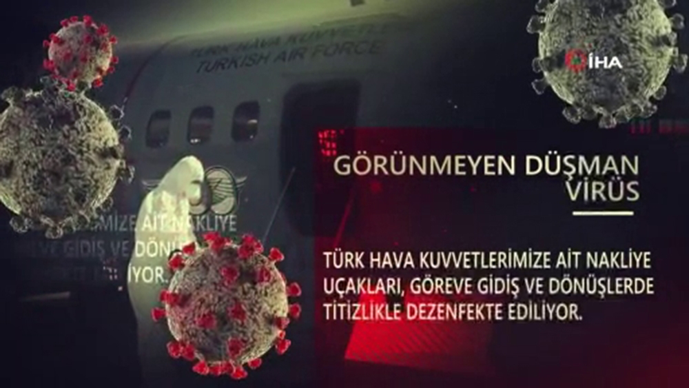 MSB nakliye uçaklarının dezenfekte edildiği görüntüleri paylaştı