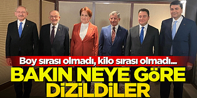 Muhalifler bakın ne sırasına göre dizildi