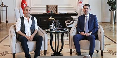 Murat Kurum, sanatçı Haluk Levent'i kabul etti