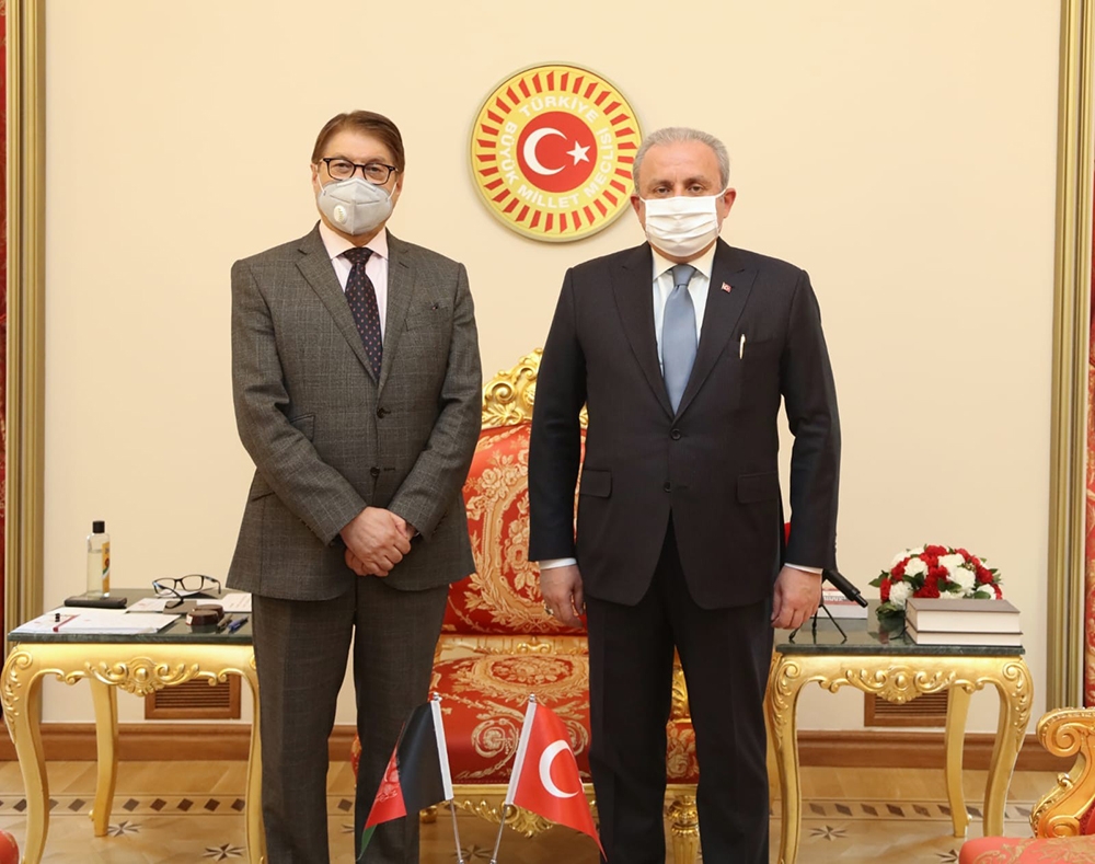 Mustafa Şentop, Afganistan Tarım, Sulama ve Hayvancılık Bakanı Anwar-ul Haq Ahady ile görüştü