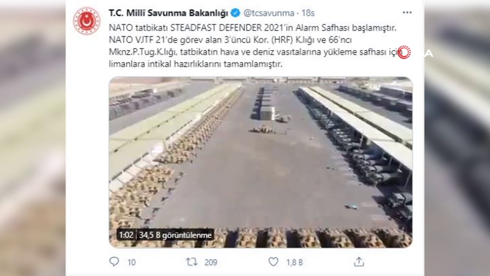 NATO tatbikatı STEADFAST DEFENDER 2021 başladı
