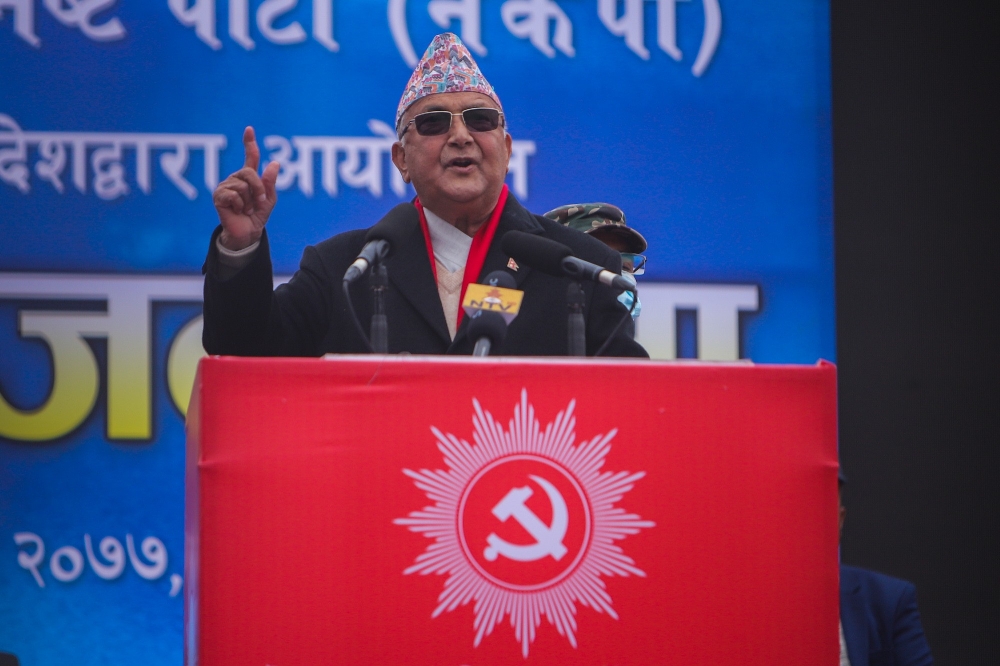 Nepal’de hükümet destekçilerinden davullu gösteri