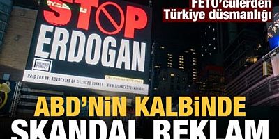 New York'ta panolara 'Stop Erdoğan' reklamı verdiler!