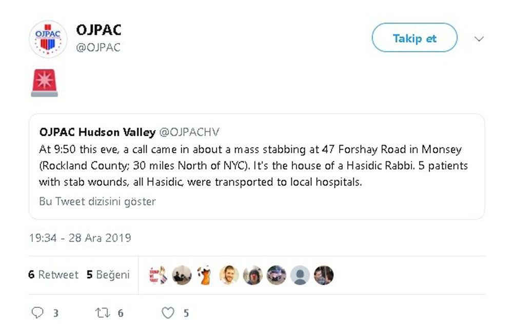 New Yorkta Hahamın Evinde Saldırı: 5 Yaralı