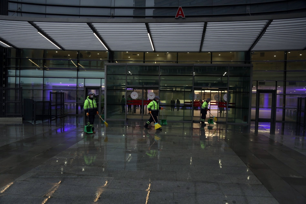 Okmeydanı Hastanesi’nde temizlik ve dezenfeksiyon yapıldı