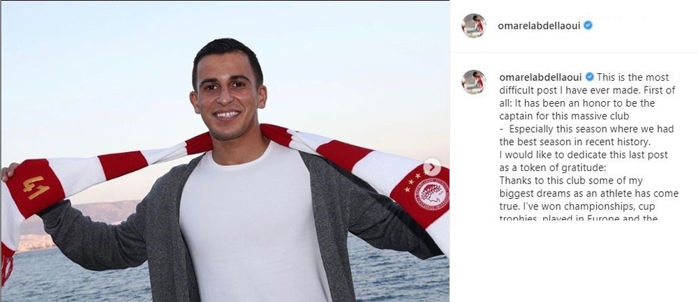 Omar Elabdellaoui, Olympiakos’tan ayrıldığını açıkladı