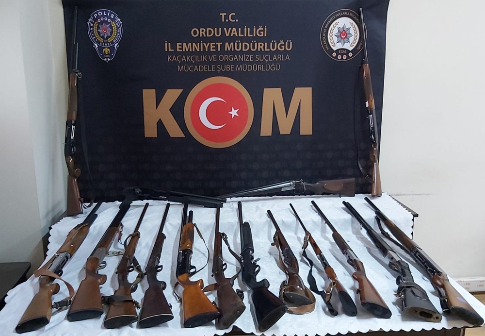 Ordu merkezli silah kaçakçılığı operasyonu: 45 gözaltı