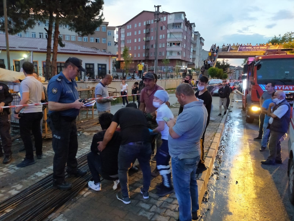 Ordu’da otel inşaatında göçük