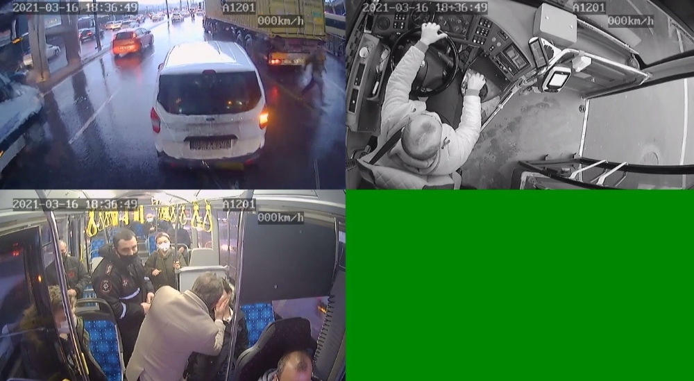 Otobüs şoförü bayılan yolcusunu hastaneye yetiştirdi