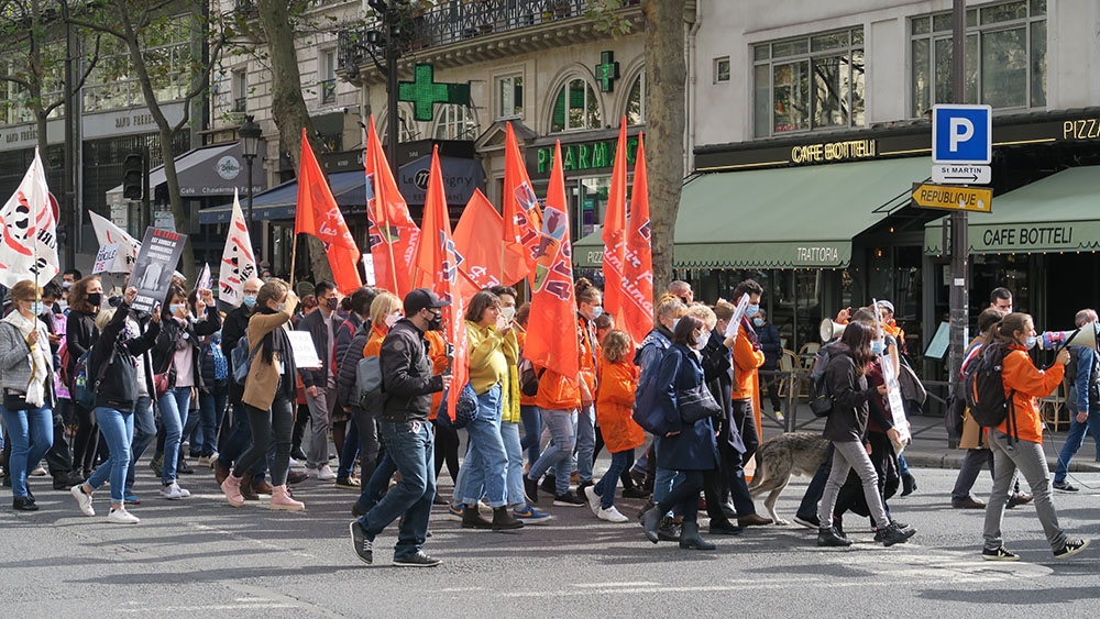Paris’te kürk karşıtları ve hayvan hakları savunucularından eylem