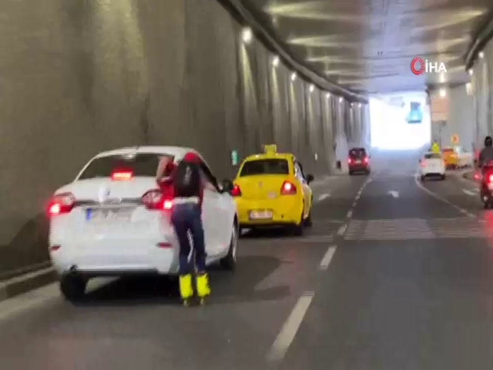 Patenli gencin tehlikeli yolculuğu kamerada