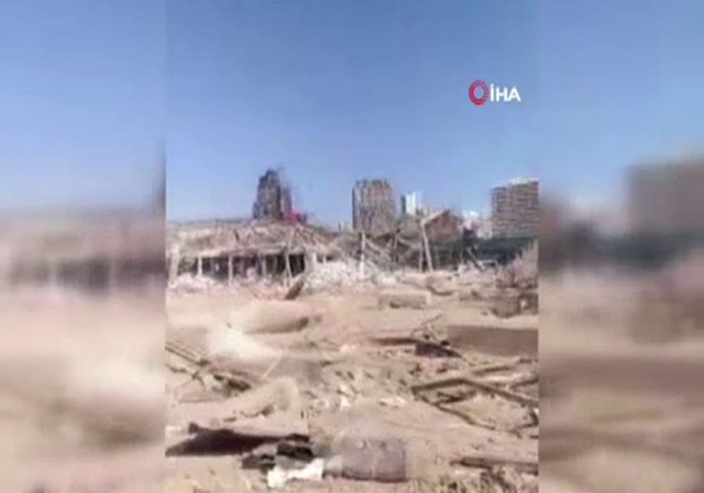 Patlama sonrası Beyrut Limanı’na ait yeni görüntüler ortaya çıktı