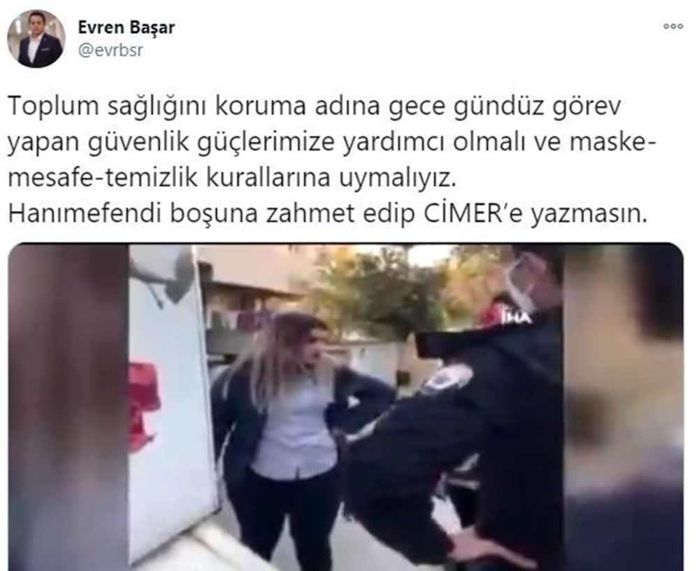 Polisleri tehdit eden kadına CİMER’den cevap: 
