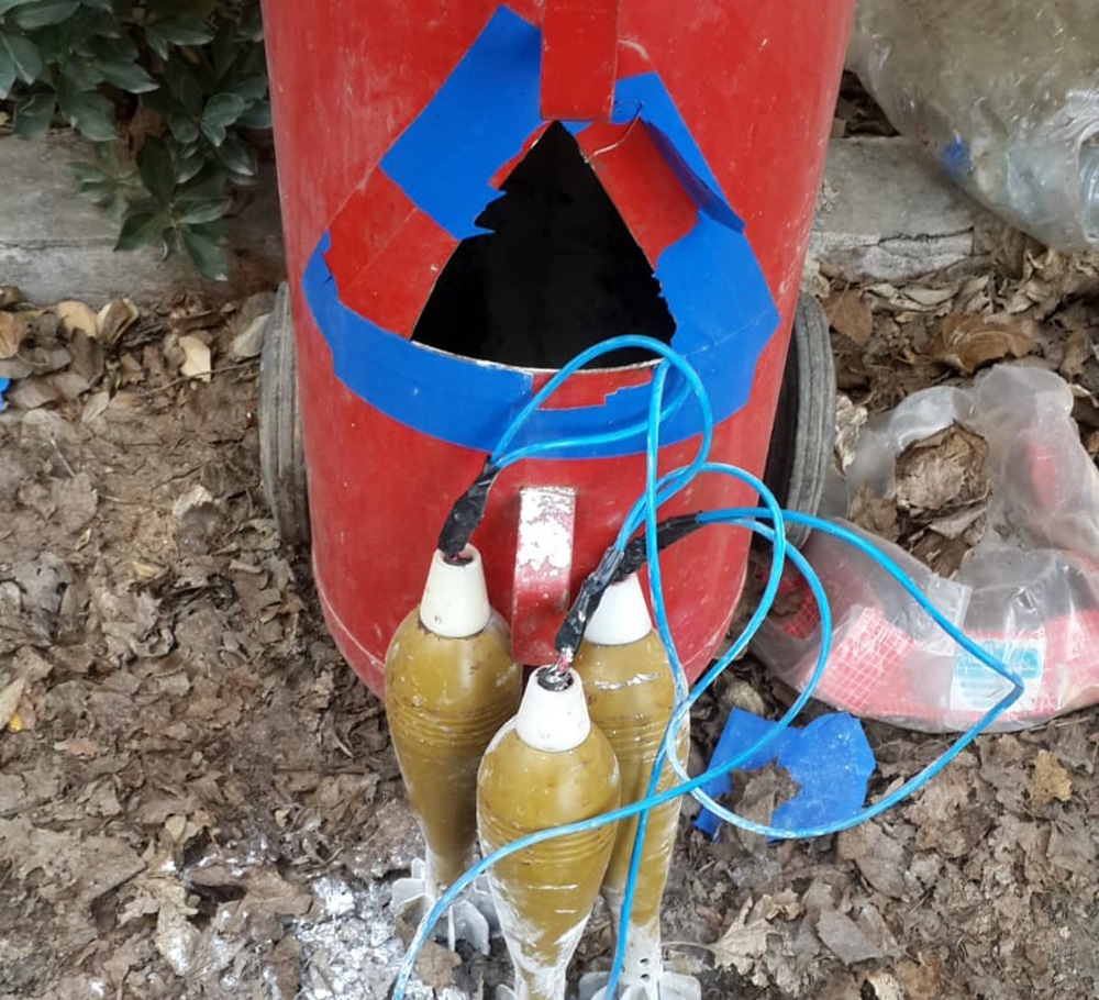 Rasulayn’da yangın tüpüne gizlenmiş EYP imha edildi