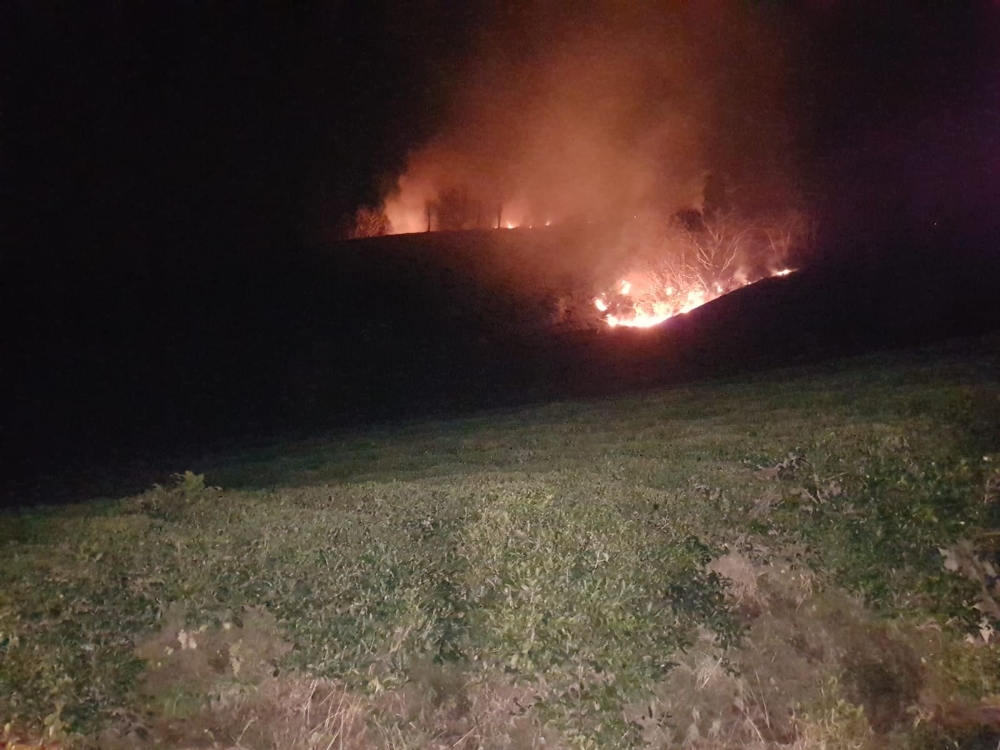 Rize Ayane Dağında Örtü Yangını