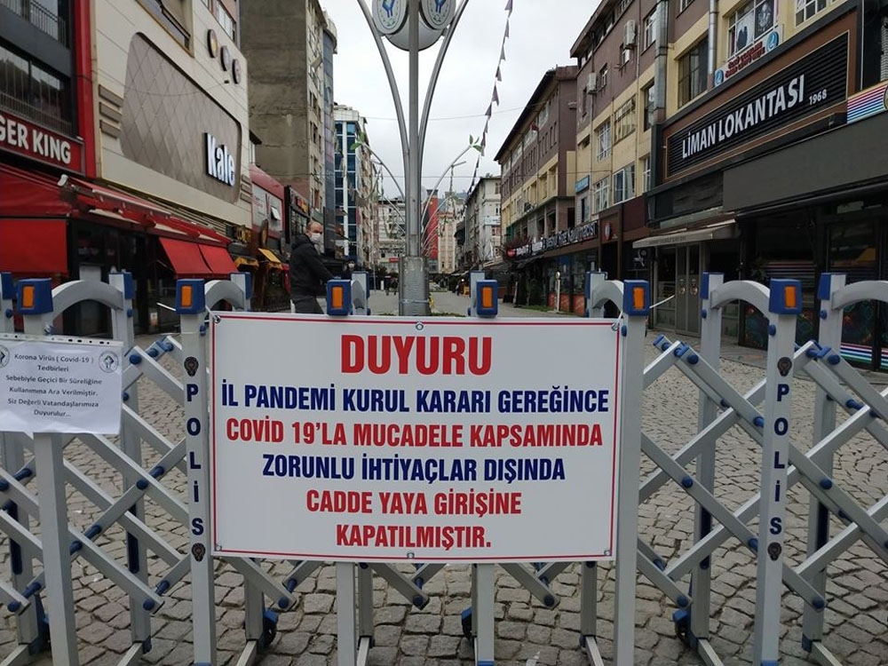 Rize’nin kalabalık caddelerine giriş yasaklandı