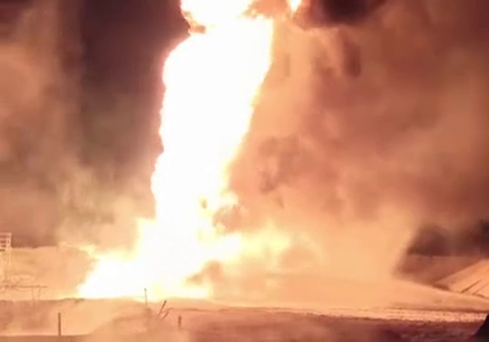 Rusya’da petrol kuyusunda çıkan yangına tanksavarlı müdahale
