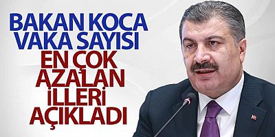 Sağlık Bakanı Fahrettin Koca, vaka sayısı en çok azalan illeri açıkladı