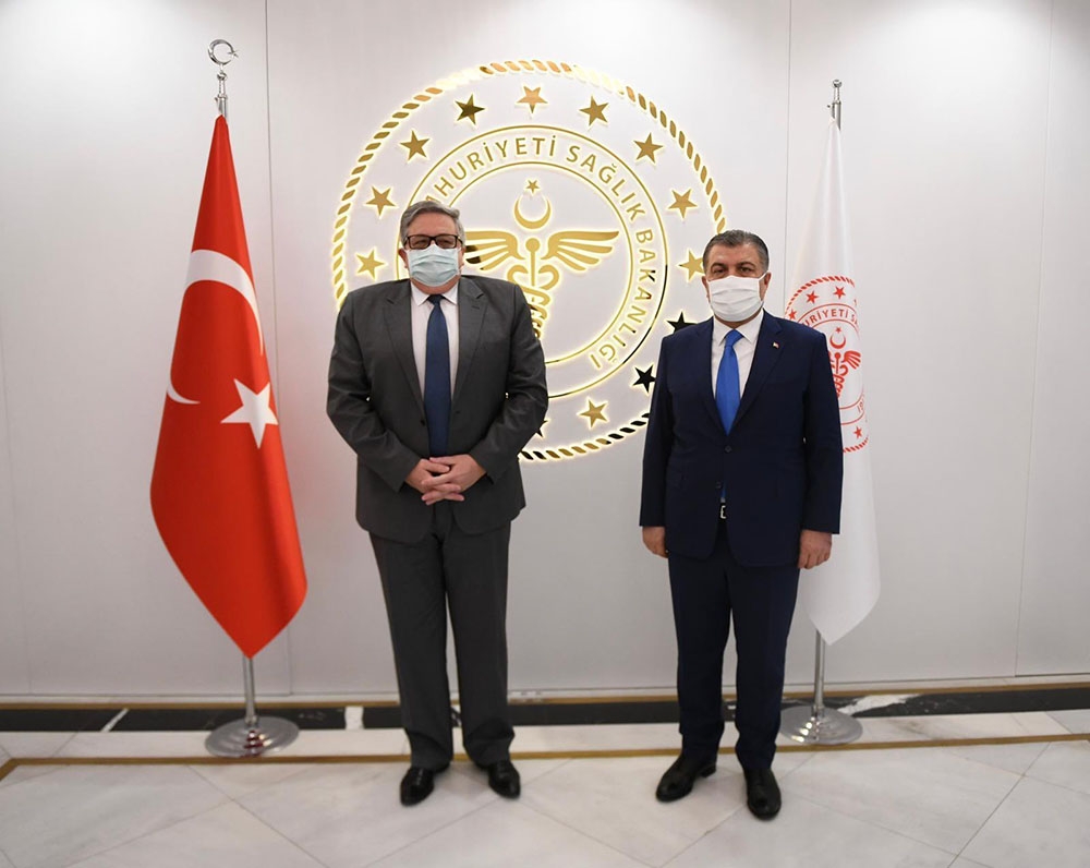 Sağlık Bakanı Koca, Rusya Federasyonu Ankara Büyükelçisi Yerhov’u kabul etti