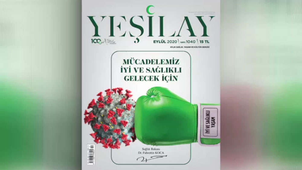Sağlık Bakanı Koca’dan salgına karşı önlemlere dikkat çeken kapak tasarımı